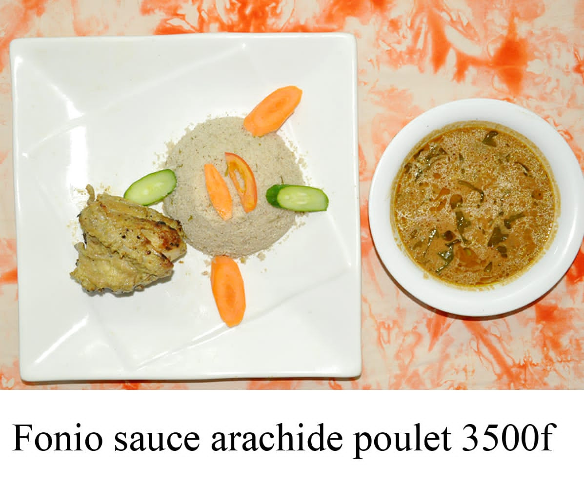 Fonio sauce arachide poulet