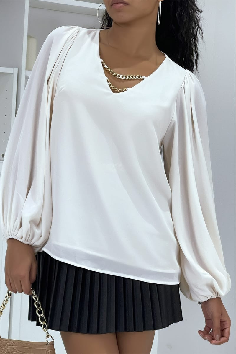 Chemise manche longue couleur blanche