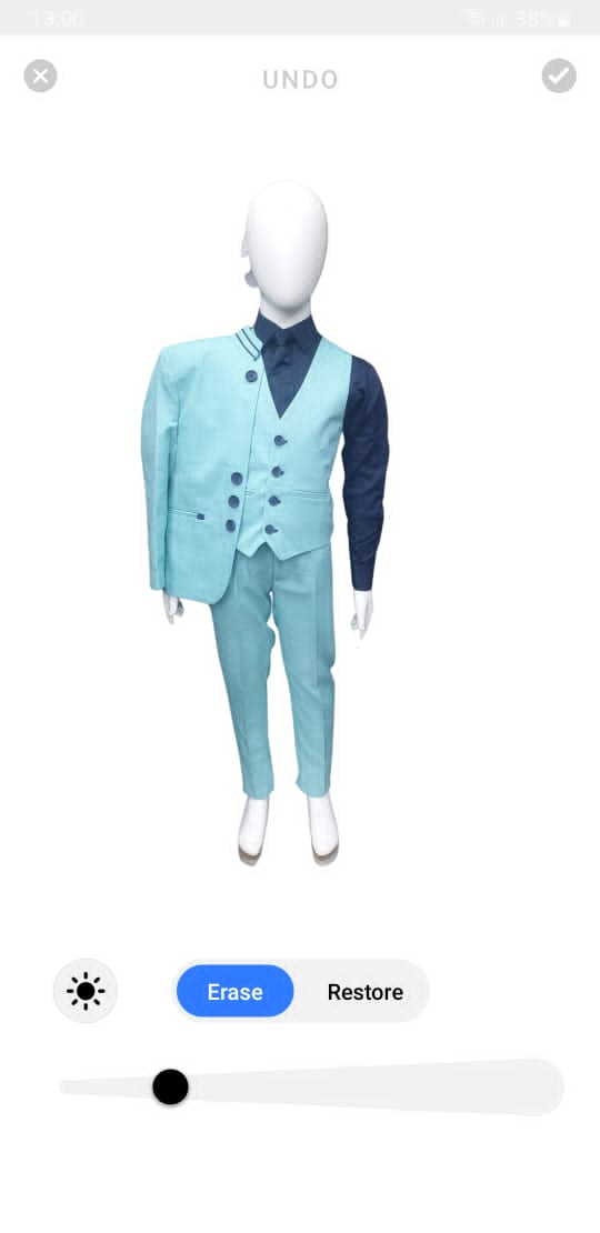 Costume bleu turquoise pour enfant 1 à 5 ans et 5 à 10 ans